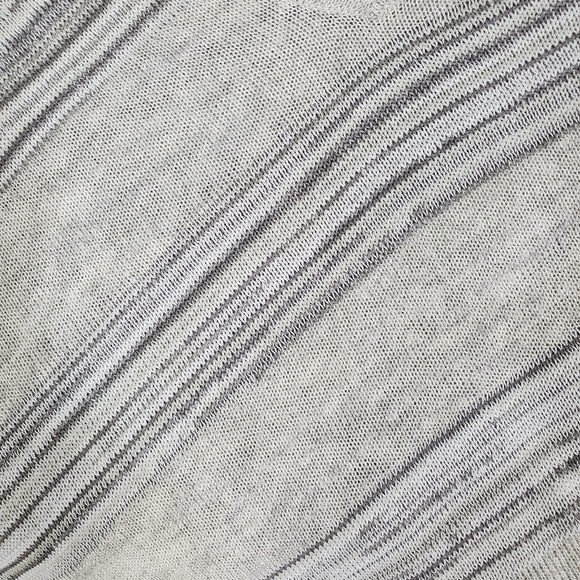 Lafayette 148 Gray Stripe Dolman Sleeve Ruched Top - Picture 5 of 6